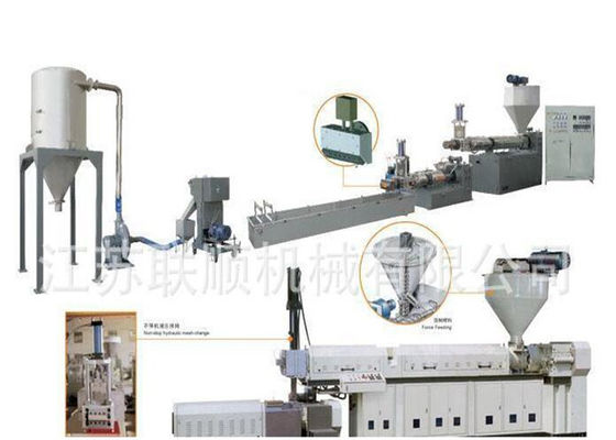 Linea di produzione dei granelli del PE dei pp, macchina di fabbricazione di granulazione di plastica di riciclaggio dei rifiuti