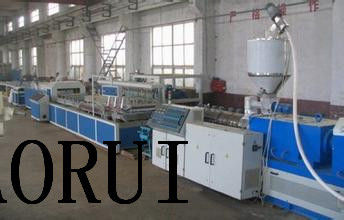 Un buon prezzo. Doppio estrusore a vite conico, linea di produzione del bordo della porta della cavità del PVC in linea