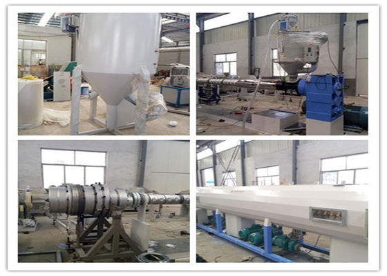 Singola linea di produzione del tubo del PE della vite, PE fresco e tubo caldo di Wter che fa macchina
